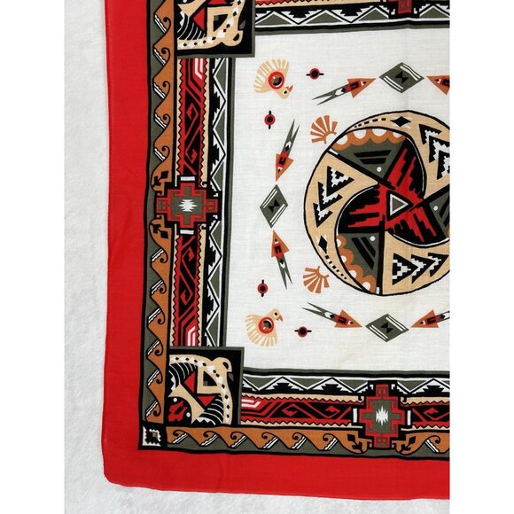 Vintage WAMCRAFT Southwestern Bandana Scarf Made in USA RN14193 - Picture 2 of 8